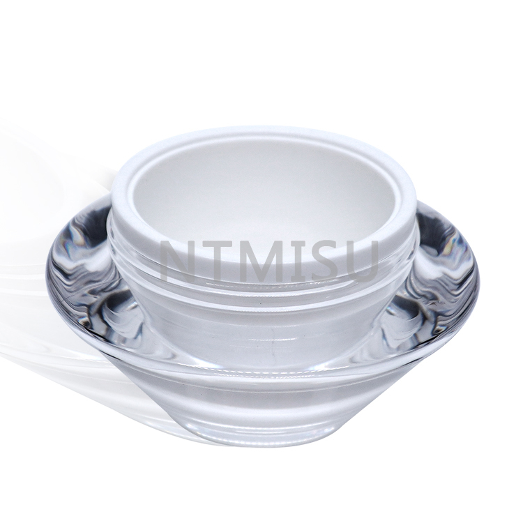 Acrylic 0.5oz 1oz Angular Shape Cream Jar