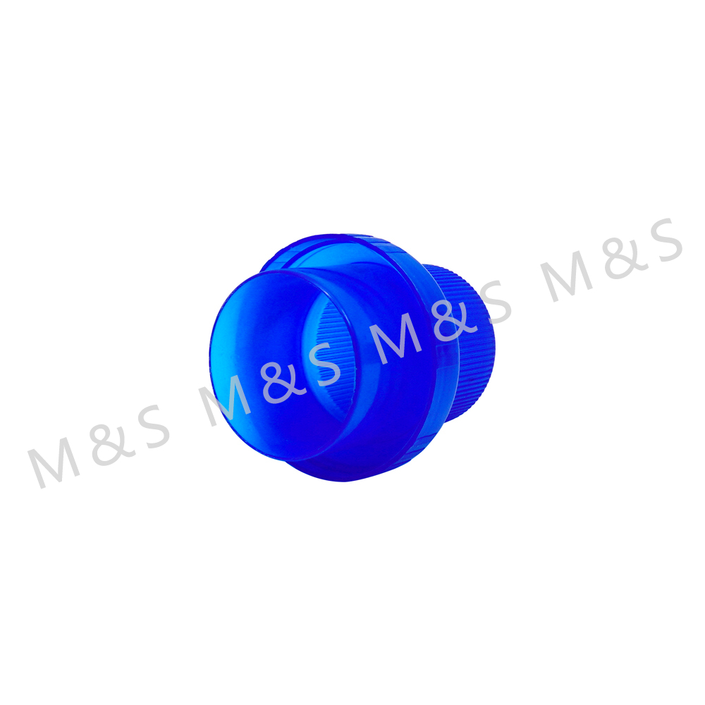 Unique 46mm Blue Plastic Smooth Screw Top Cap for Bottle