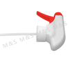 28mm 400 Red and White Ribbed Plastic Hand Trigger Sprayer