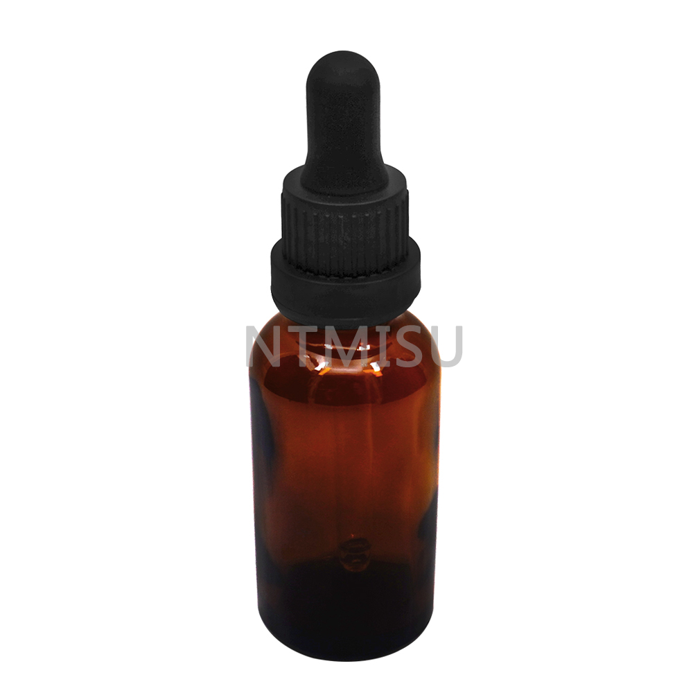 18 410 black ribbed plastic dropper with glass pipette