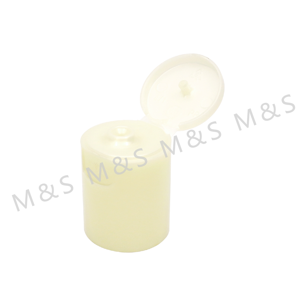 24mm Yellow Plastic Smooth Round Screw Flip Top Cap
