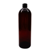 Hot Selling 400ml Plastic Amber Bottle with Bamboo Disc Top Cap
