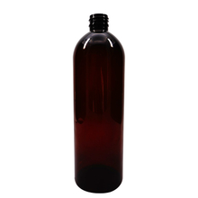 Hot Selling 400ml Plastic Amber Bottle with Bamboo Disc Top Cap