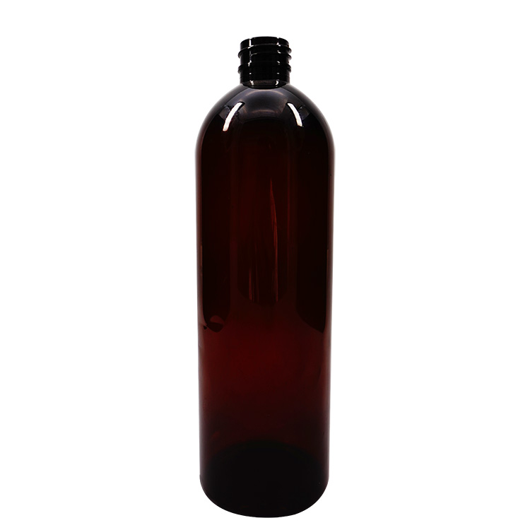Hot Selling 400ml Plastic Amber Bottle with Bamboo Disc Top Cap