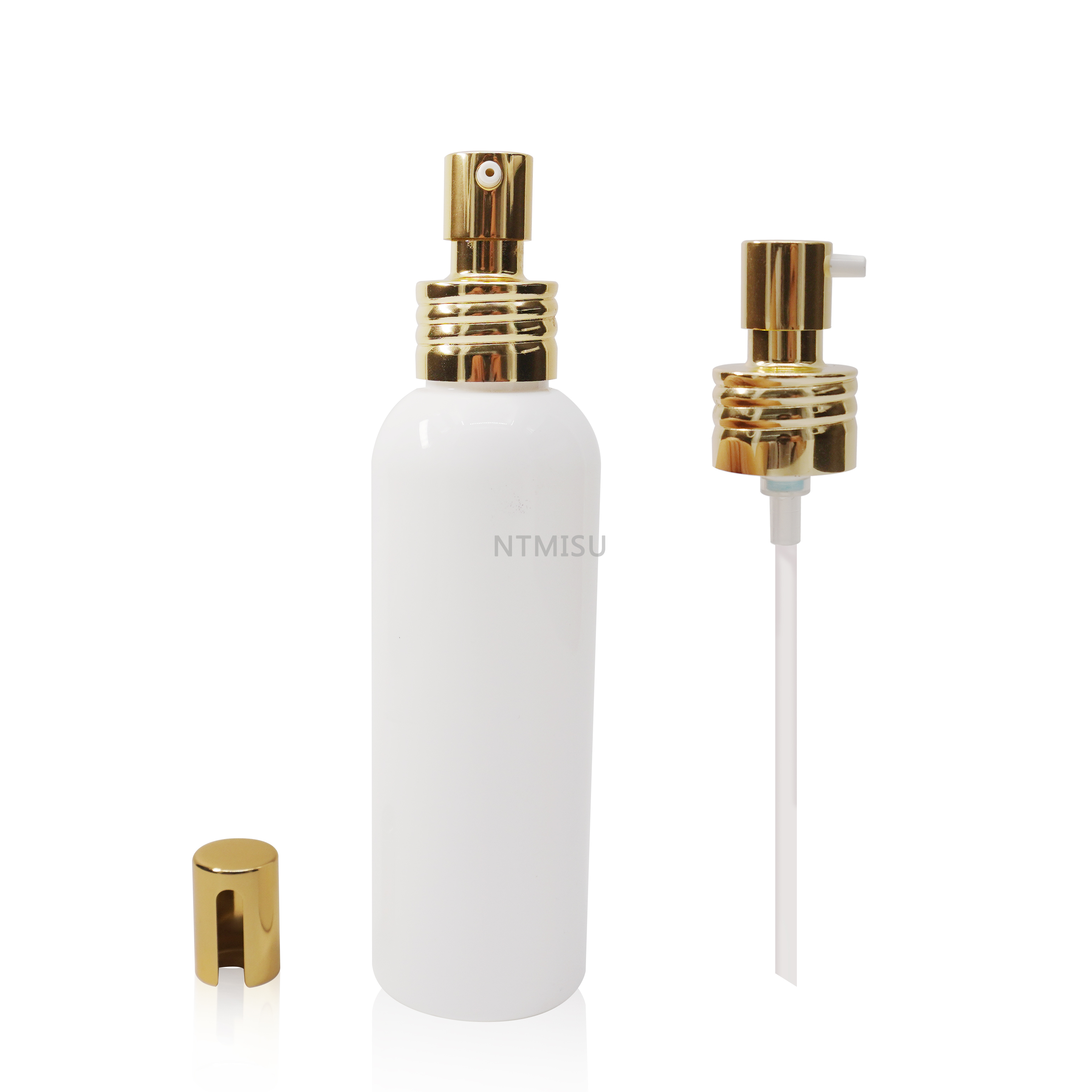 Shiny Gold Embossing Thread Line Treatment Pump Cosmetic Cream Pump