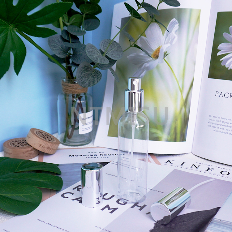 20 415 Shiny Silver Aluminum Full Cover Stabilizer Fine Mist Sprayer Pump