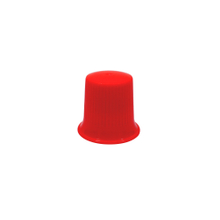 28 410 Red Mushroom Plastic Ribbed Screw Top Cap 