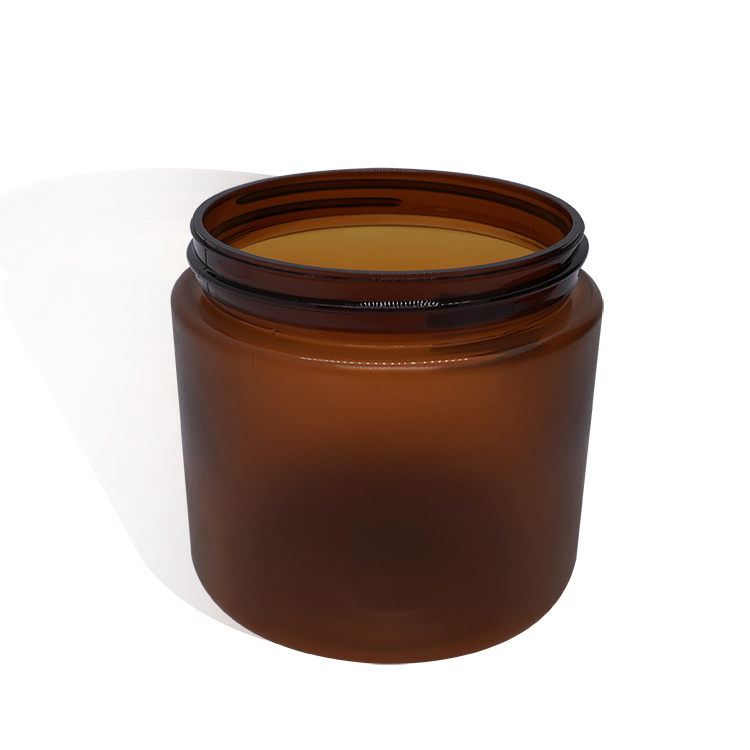 500ml Amber PET Cans Cream Bottles And Bamboo Covers