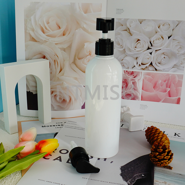 28 410 Dome cover straight nozzle black up and down shiny lotion pump