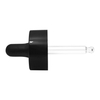 20mm Black Plastic Double Wall Dropper For Glass Bottle