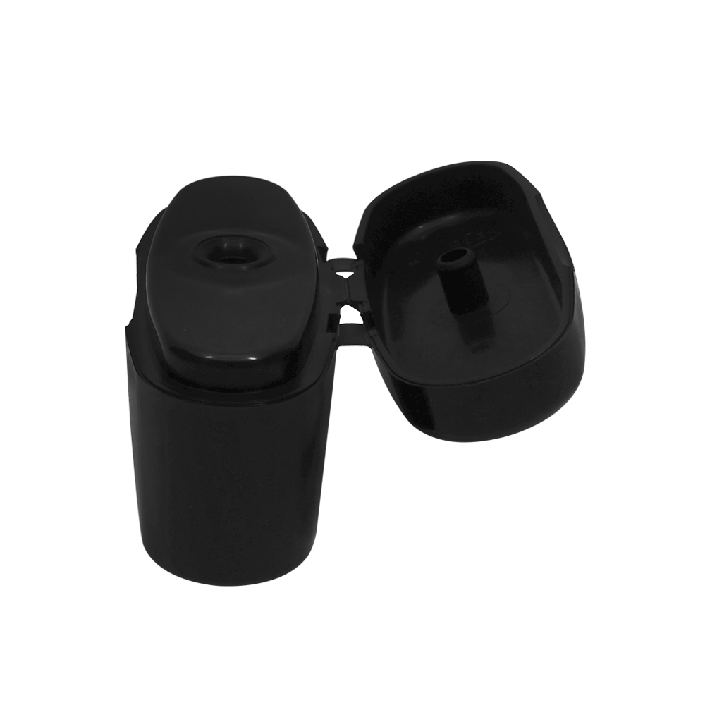 High Quality Black Oval Flip Top Cap for Cosmetic Bottle