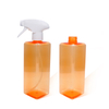 1000ml Orange PET Bottle Square Bottle with Sprayer