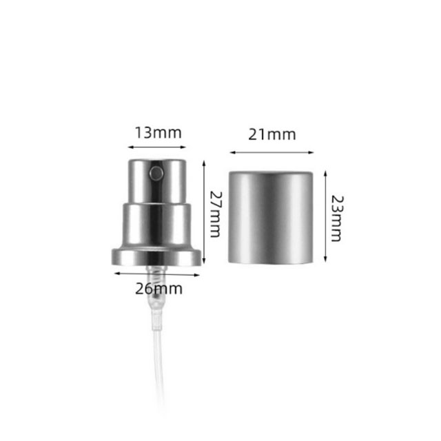 15mm Crimp Aluminum Plastic Sliver Gold Black Perfume Sprayer Pump 