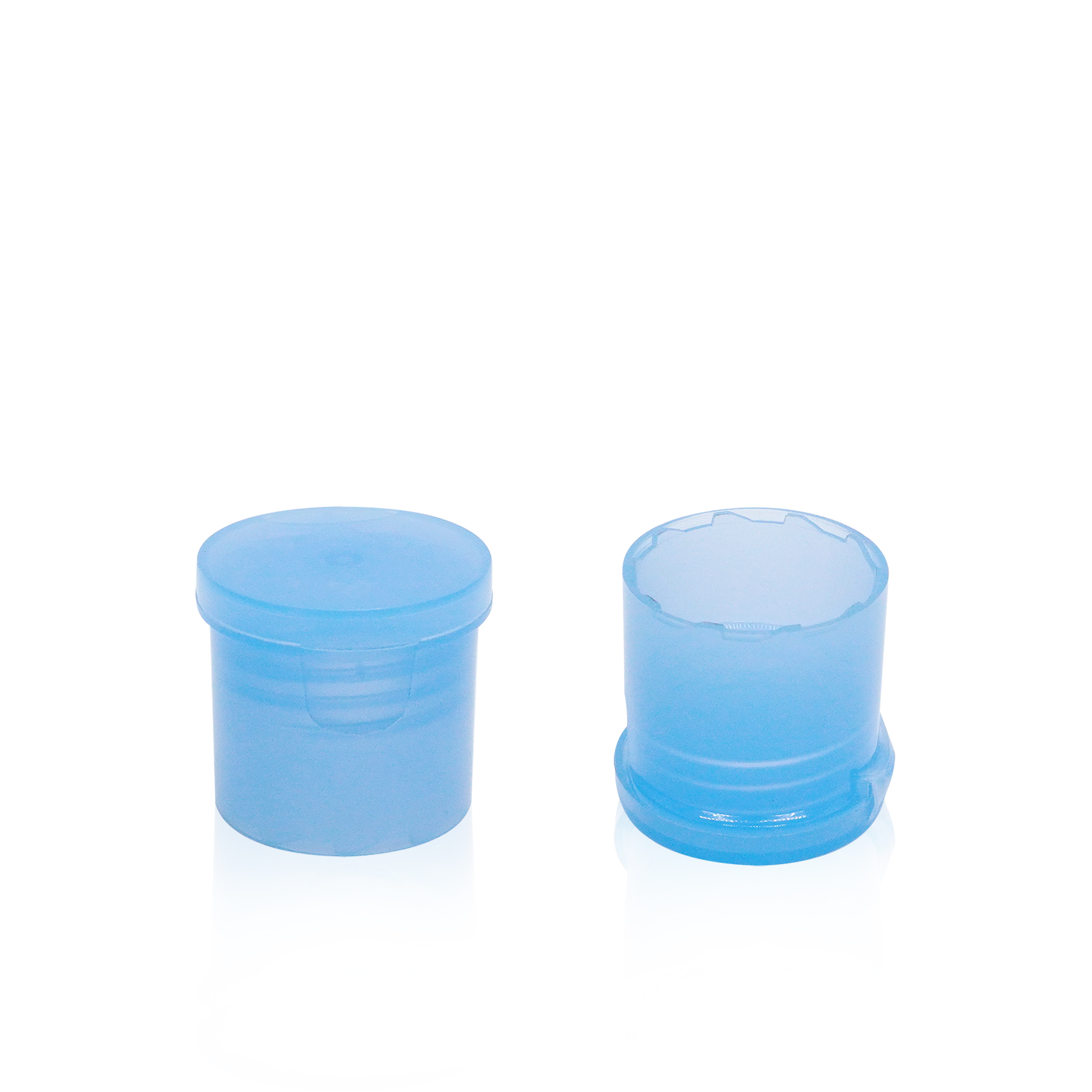 24mm Blue Plastic Flip Top Cap 