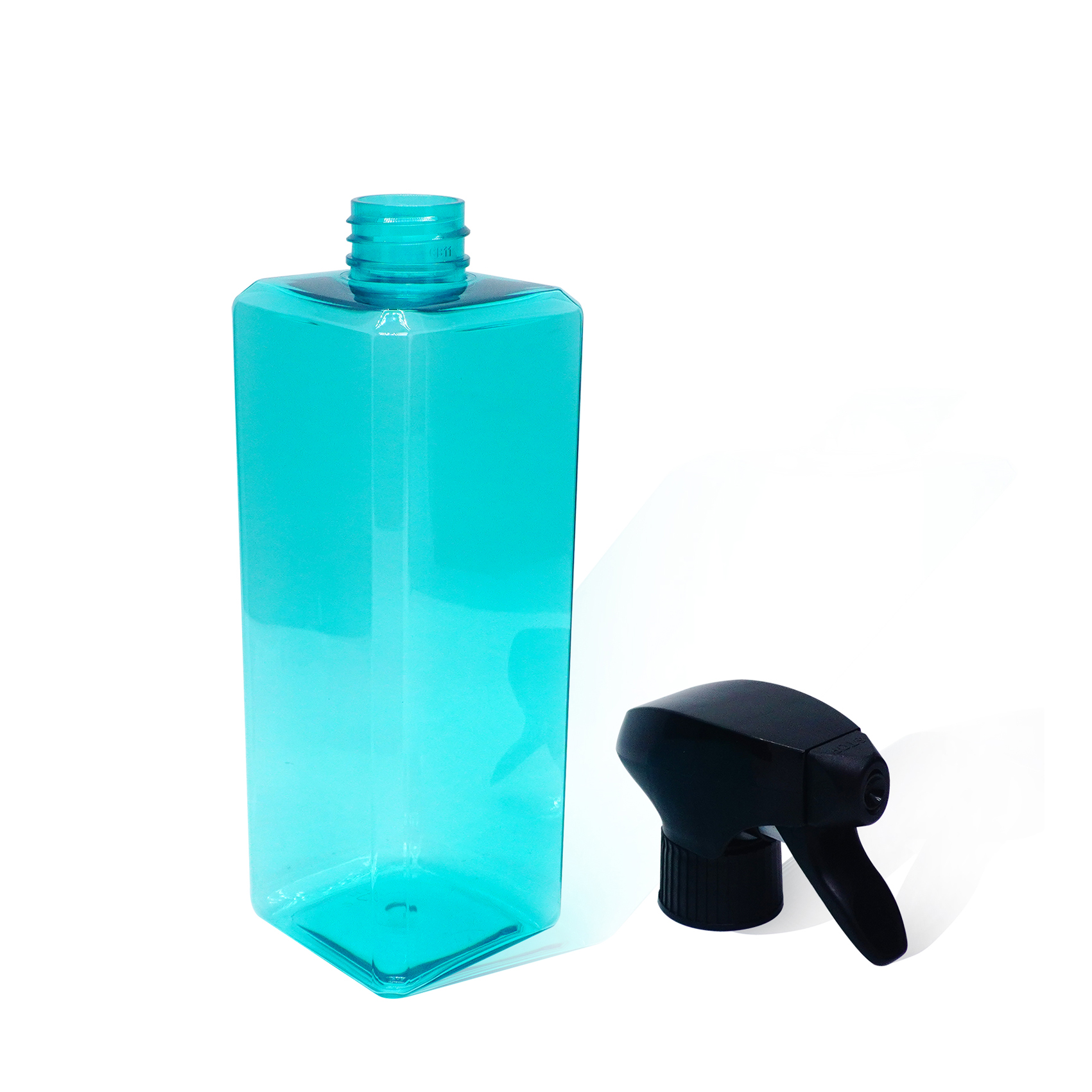 1000ml PET Plastic Square Bottle with Sprayer