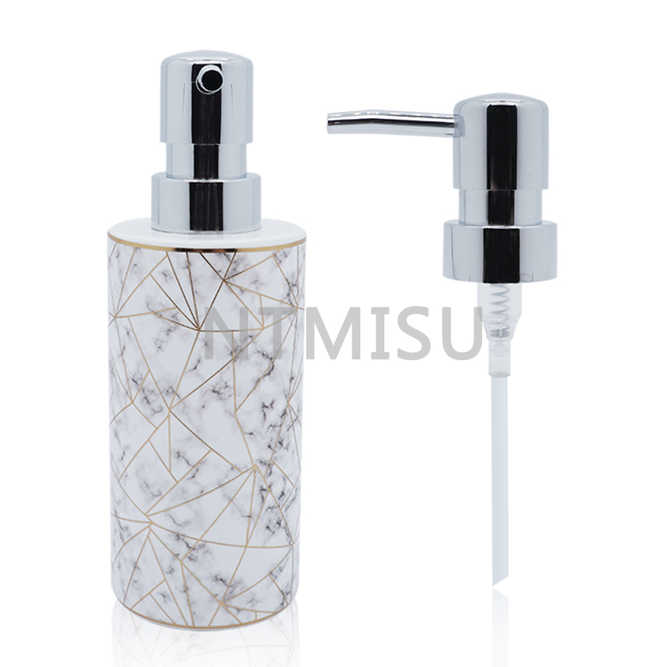28 410 Aluminum Body Shiny Silver Lotion Pump