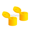 Yellow Plastic Flip Top Cap for Cosmetic Bottle