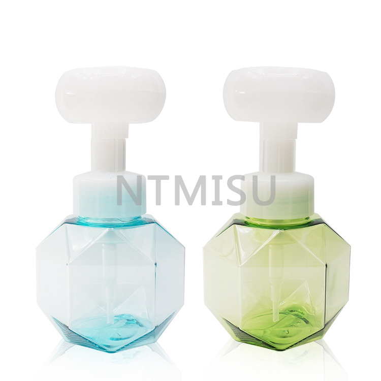 In Stock 300ml PETG Flower Foaming Hand Soap Dispenser