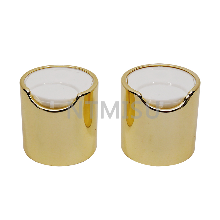  Large Supply 24mm White Disc Top Cap with Shining Golden Closure