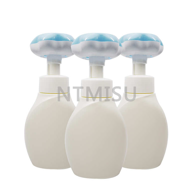 300ml Factory Direct Sell Flower-shaped Screw Tooth Cover Plastic Bottle Flower Plastic Foam Pump