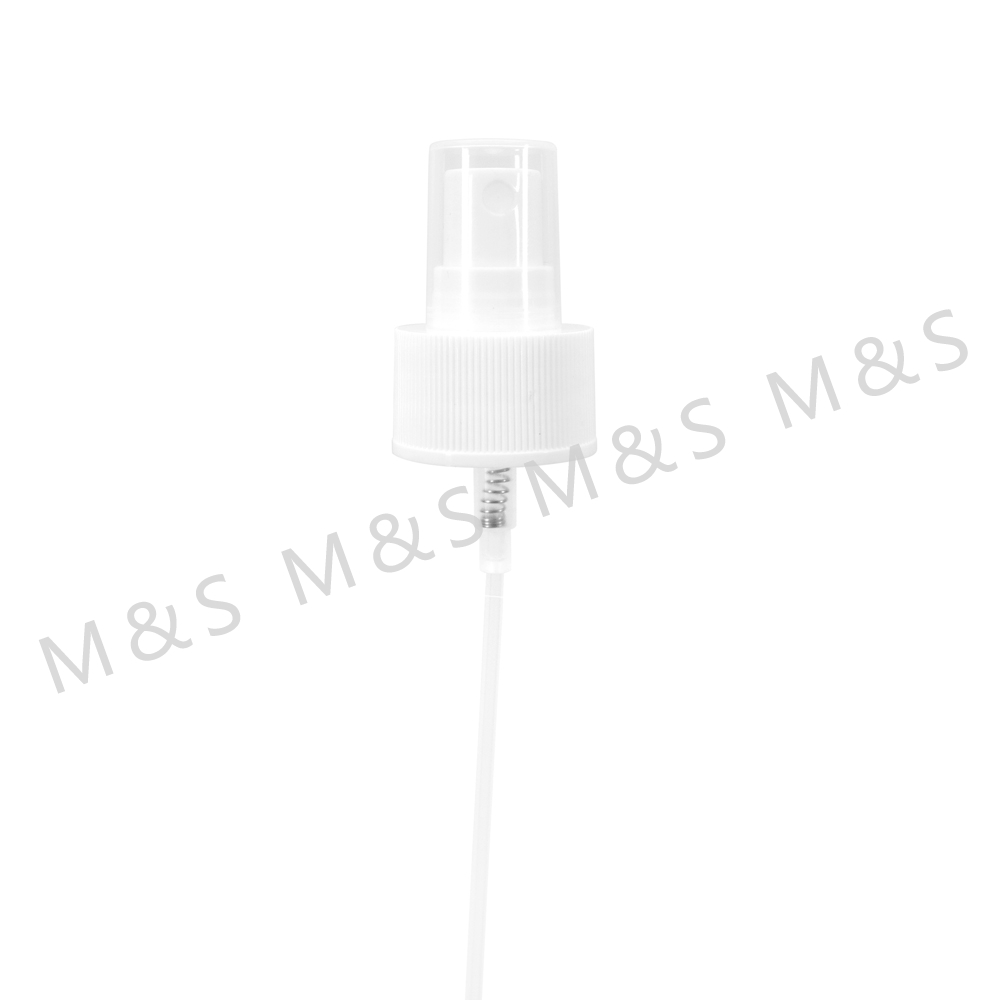28 410 White Ribbed Fine Mist Sprayer with Cap for Sanitizer