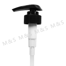 32 410 Black Ribbed Plastic Dispenser Pump for Shampoo Bottle
