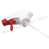 28 400 White and Red Ribbed Plastic Square Foam Trigger Sprayer Pump 