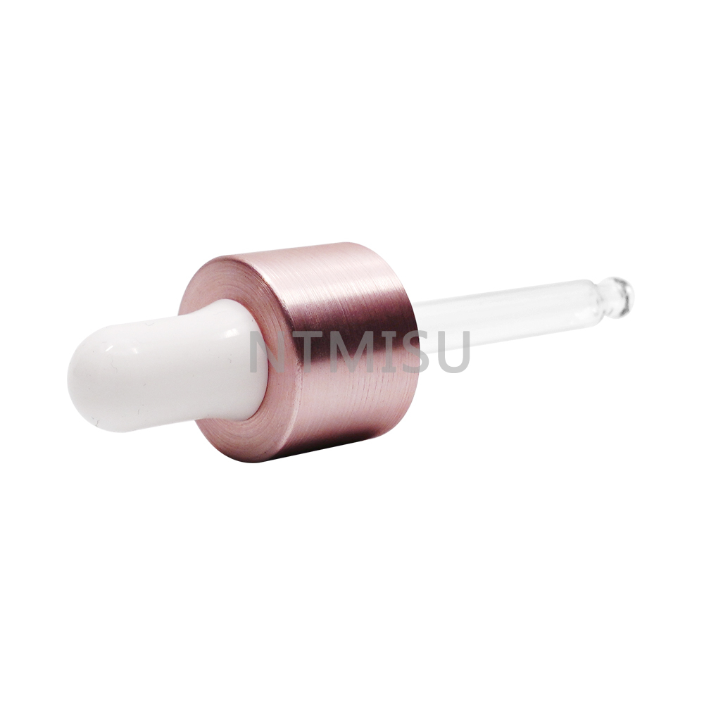 20 410 Aluminum Rose Gold Dropper for Essential Oil Bottle