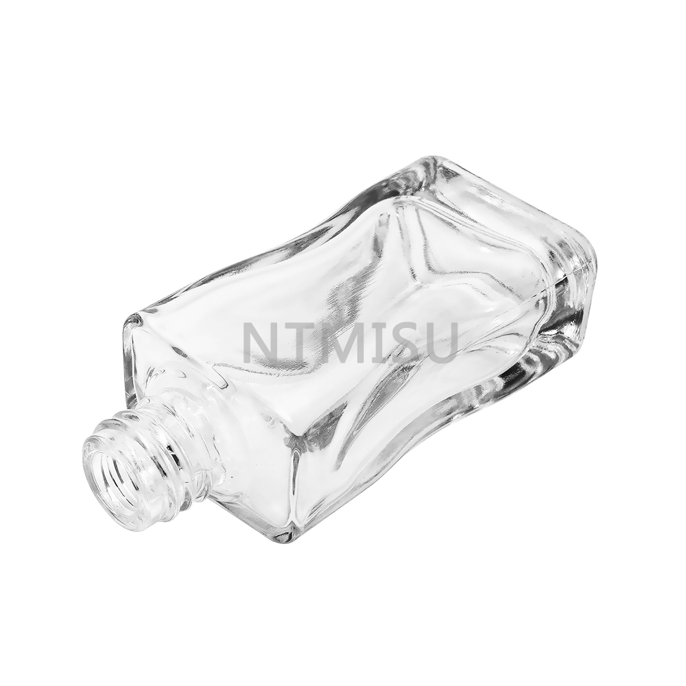 Wholesale 25ml Transparent Square Glass Bottle