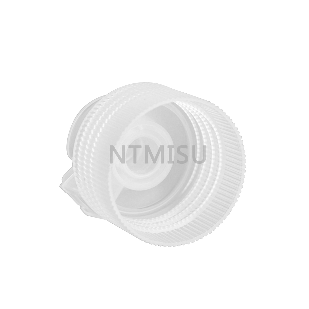 28 410 Clear Smooth Surface PP Flip Open Cap