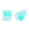 24mm Transparent Blue Disc Top Cap for Cosmetic Industry