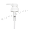 38 400 White Ribbed Plastic Lotion Pump with Left And Right Lock