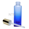 30ml Empty Blue Shades Essence Essential Oil Bottle with Aluminum Press Dropper