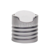 24 410 Matte Sliver Ribbed Disc Top Cap