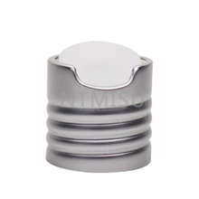 24 410 Matte Sliver Ribbed Disc Top Cap