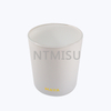 Elegant Appearance Pure White Glass Candle Cup with Bronzing Logo