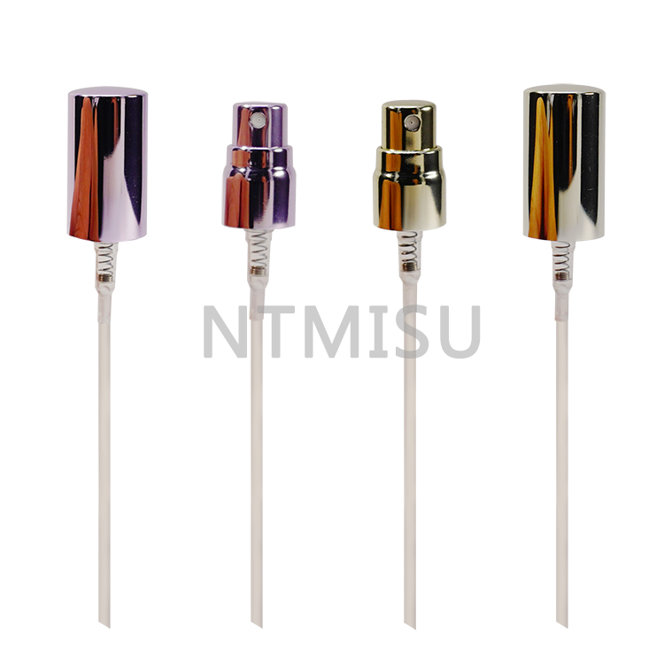 High Quality 12mm Alumite Shining Platinum Bottle Fine Mist Sprayer for Perfume