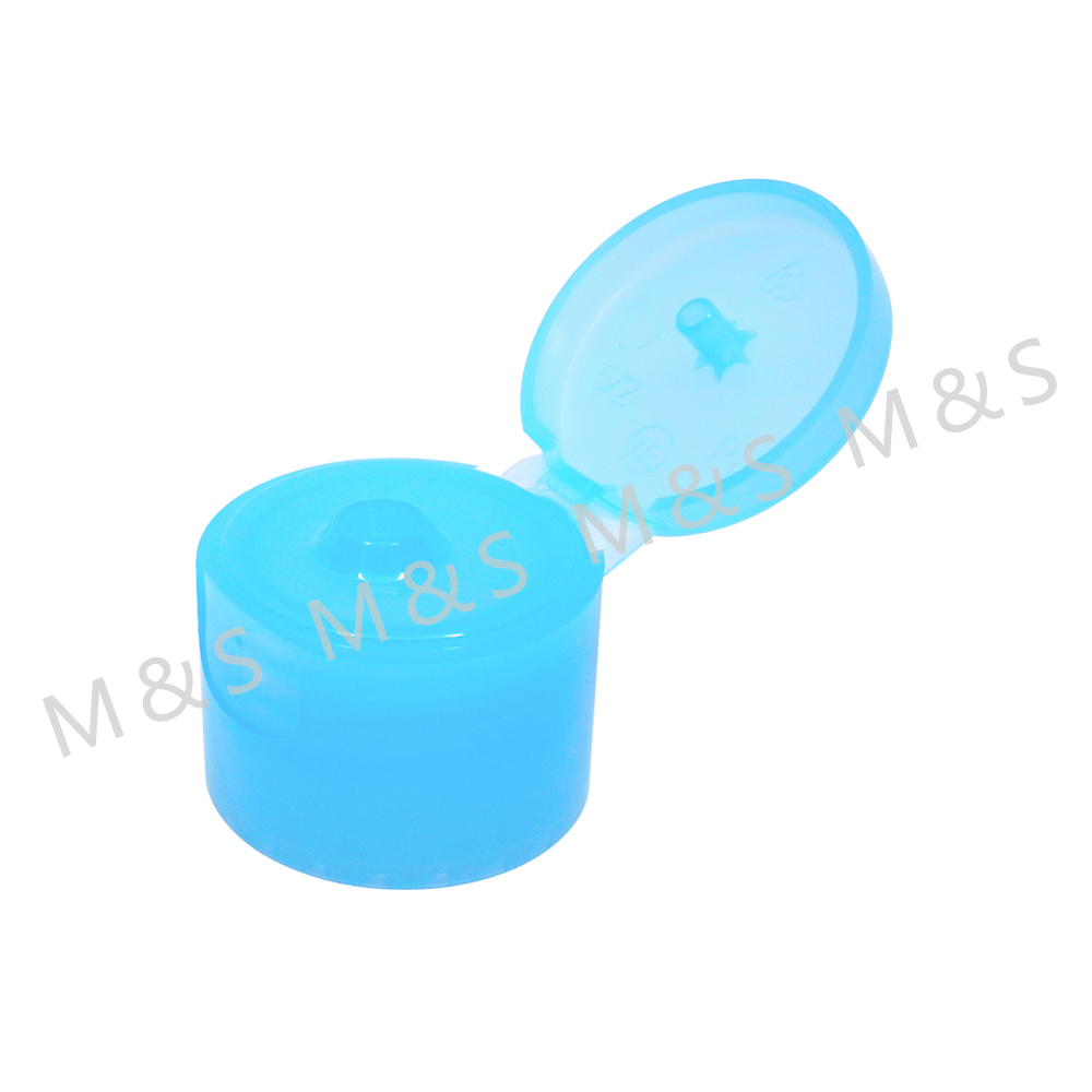 24 410 Blue Plastic Screw Flip Top Cap for Bottle