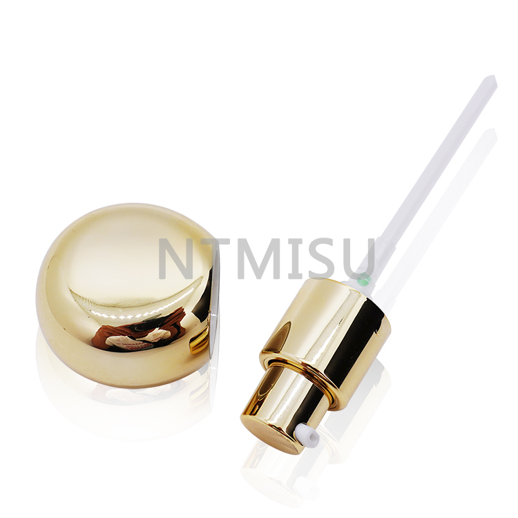 Gold Aluminum Outside Spring Cream Pump