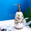 Hot Sale Factory Direct Luxury 450ml Ice Crack Ceramic Bottling Shower Gel Shampoo Bottle