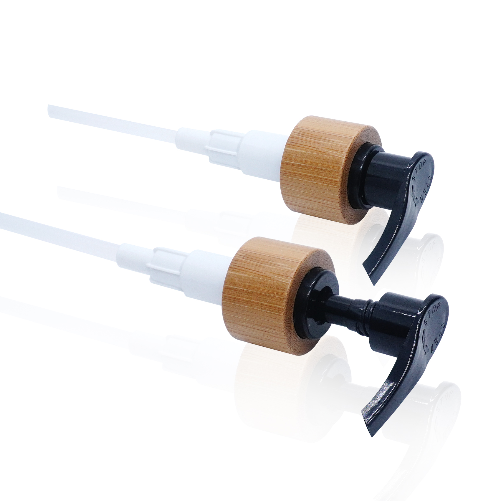 24mm Bamboo Black Lotion Pump