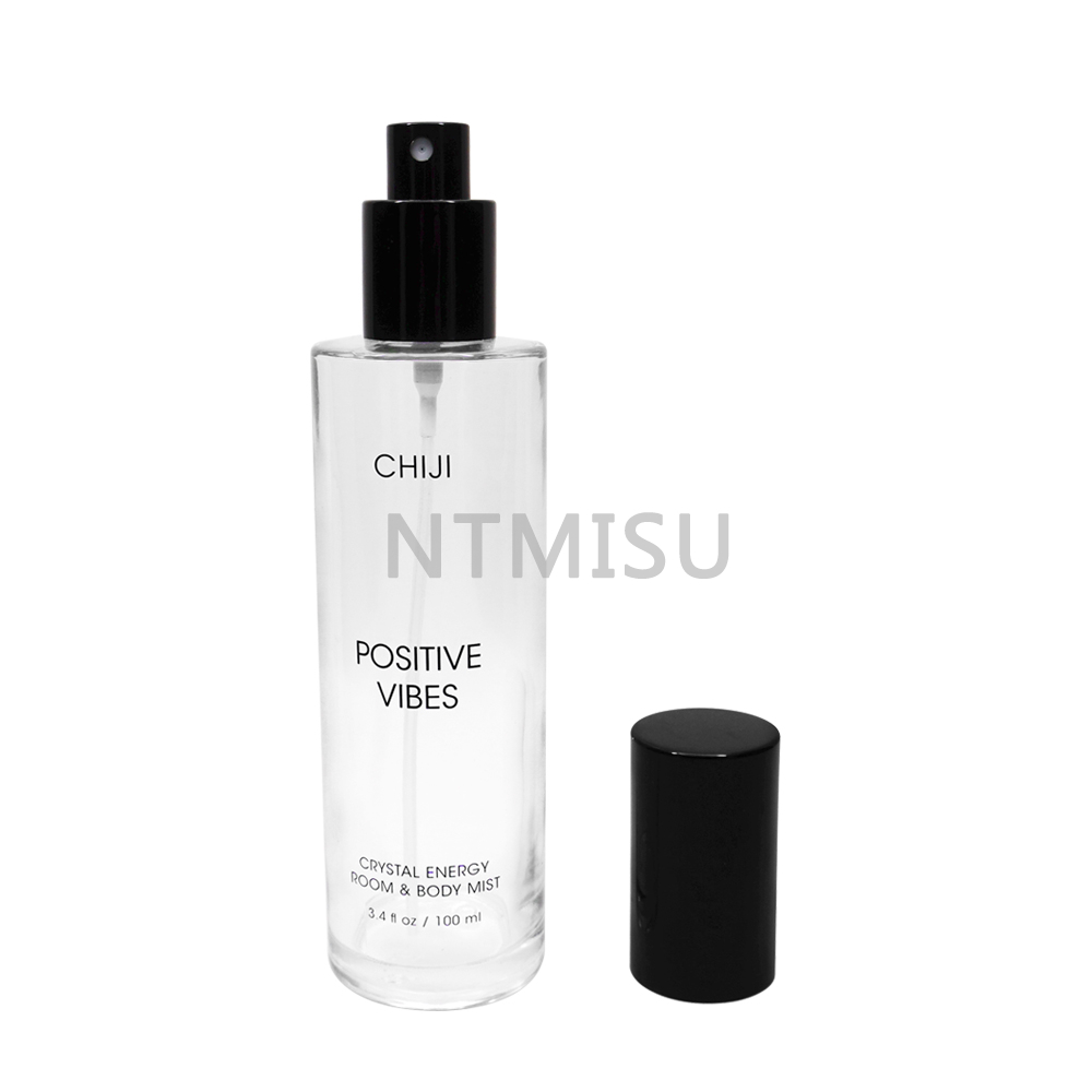 100ml perfume glass bottle and sprayer with screen printing