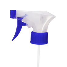 Hot Selling 28mm Transparent And Blue Plastic Cleaning Trigger Sprayer