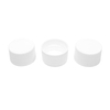 28mm White Round Plastic Ribbed Screw Top Cap 