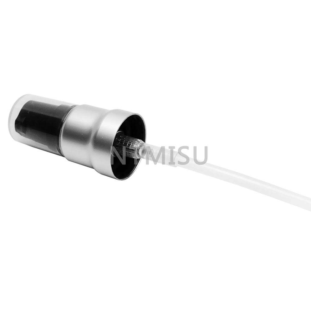 20 415 Black Aluminum Serum Pump for Cosmetic Packing