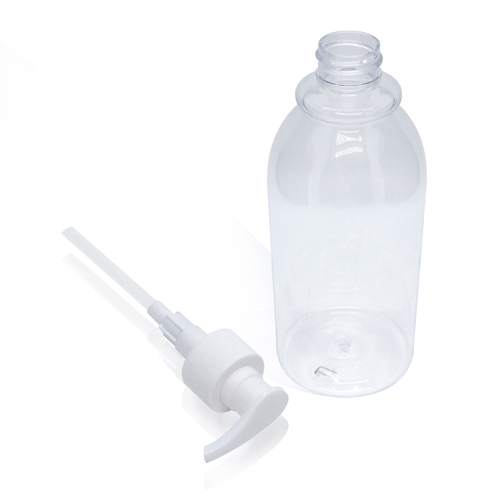 600ml Plastic Round Bottle Shampoo Bottle with Lotion Pump