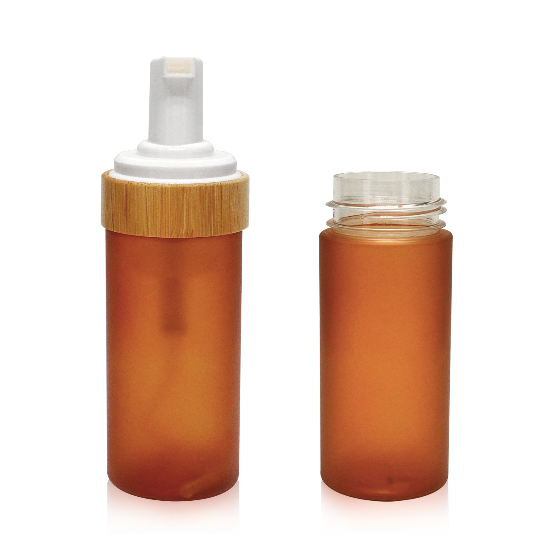 120ml Frosted Amber Plastic Foam Bottle