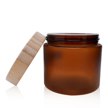 500ml Amber PET Cans Cream Bottles And Bamboo Covers