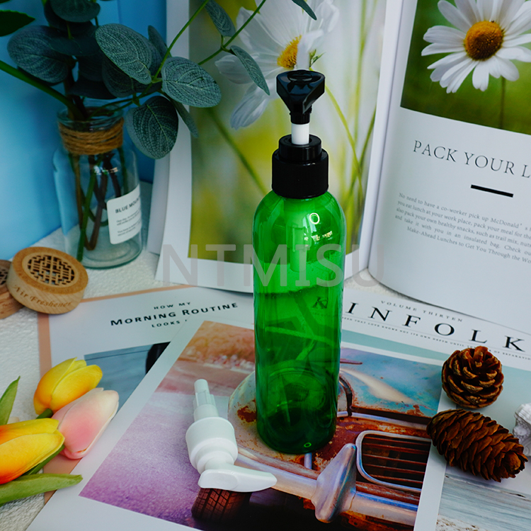 24 410 Straight Nozzle Black Shampoo Screw Dispenser Lotion Pump