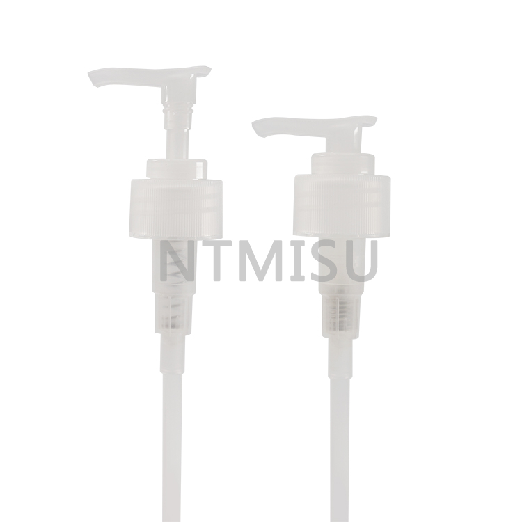 Colorless Transparent Liquid Pump Dispenser White Natural Lotion Pump For Shampoo Dispensing